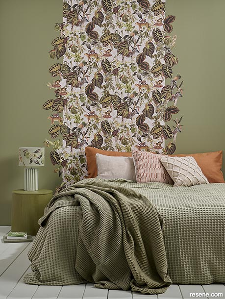 A flora and fauna themed bedroom