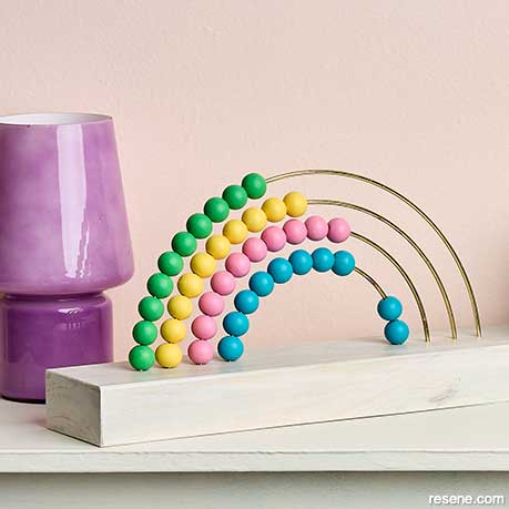 Create this rainbow inspired abacus for young learners