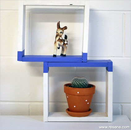 Turn scrap wood into box frames to store small treasures and indoor plants