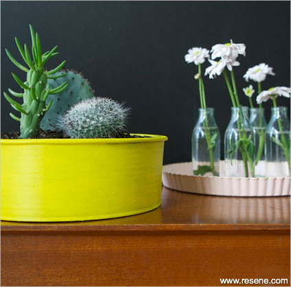 Upcycle your old bakeware into planters