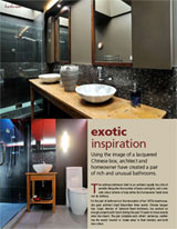 Exotically inspired bathroom