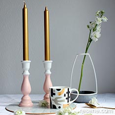 Paint two tone candlesticks