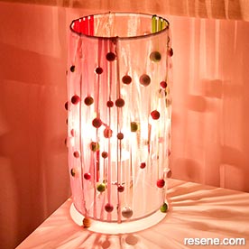 How to make a beaded lampshade