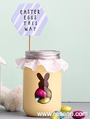 Paint easter bunny jars for your easter treats