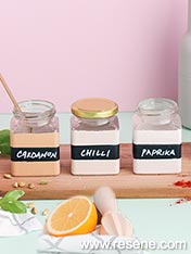 Painted spice jars