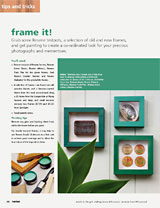 paint picture frames to cordinate with your colour scheme