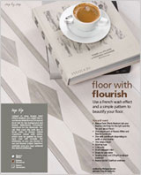 Use a French wash effect and a simple pattern to beautify your floor