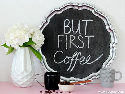 Learn how to make your own blackboard message tray