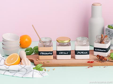 Paint your own spice jars