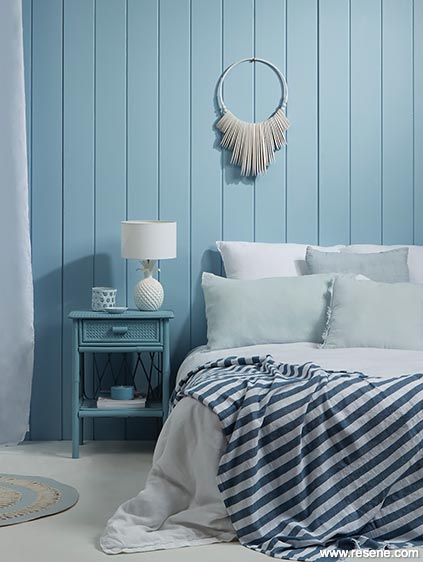 An easy, breezy, blue-tiful bedroom