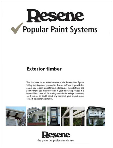 Resene paint Systems for painting exterior timber