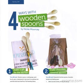 Kids projects using wooden spoons