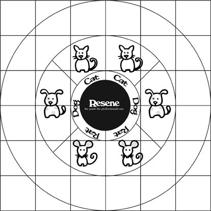 Cat Dog Rat game board