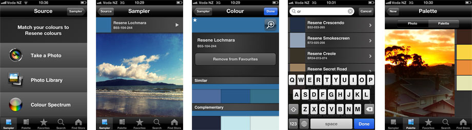 Resene ColourMatch iPhone and Android colour matching application