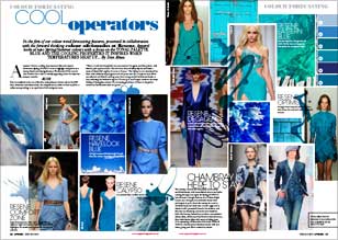 Colour forecasting with Resene blues for spring and summer fashions