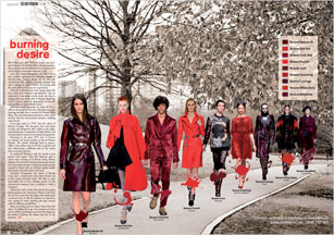 Runways have been set ablaze across the globe with red burning its way onto everyone’s radar.