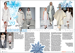Runways had a dusting of white this season with white the trend for next winter