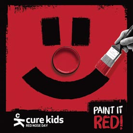 Paint it red - Cure Kids Red Nose Day