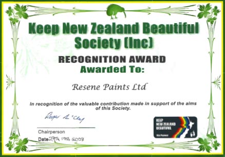 Keep NZ Beautiful award 