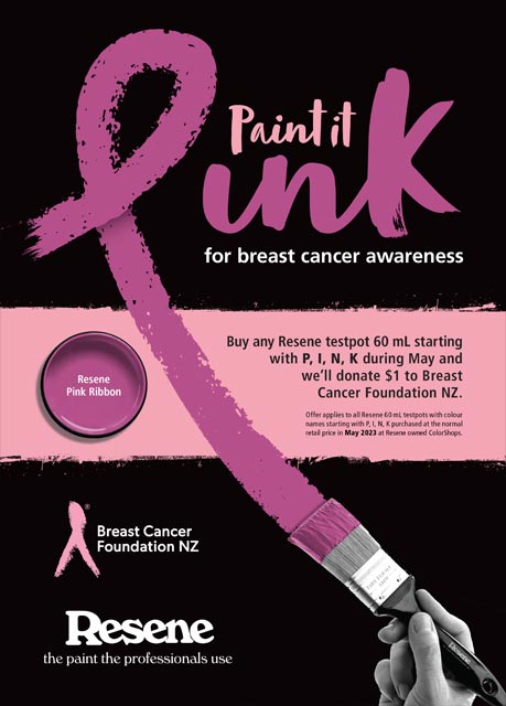 Paint it pink for breast cancer awareness! Resene Paink Ribbon