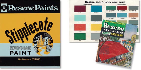 Early advertisment and paint chart