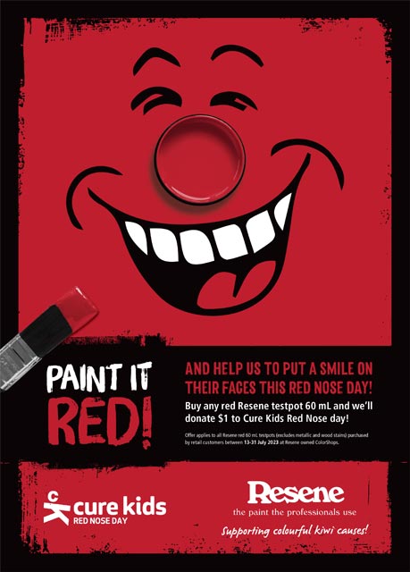 Paint it red with Resene for Red Nose Day - Cure Kids