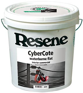 Resene CyberCote flat waterborne paint - interior commercial