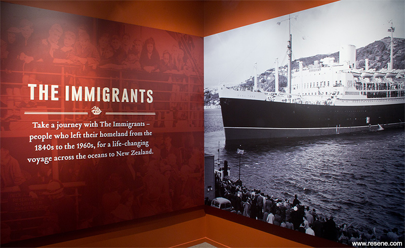 The Immigrants exhibition - liner arriving