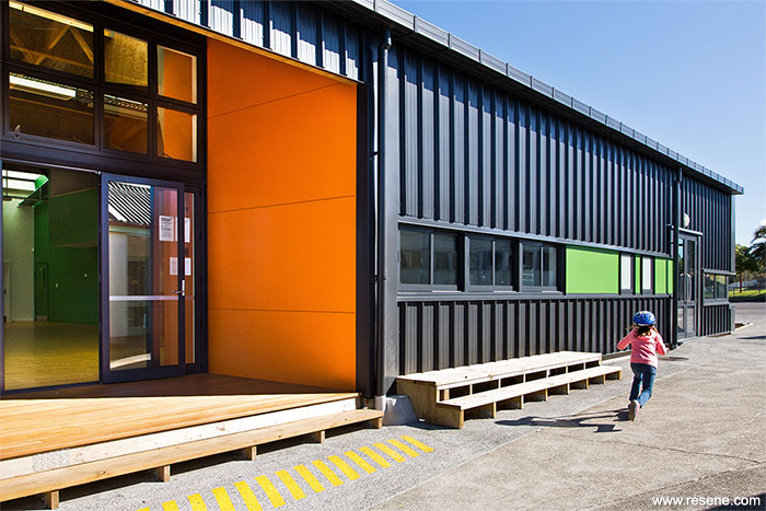 Clayton Park School with Resene Clockwork Orange