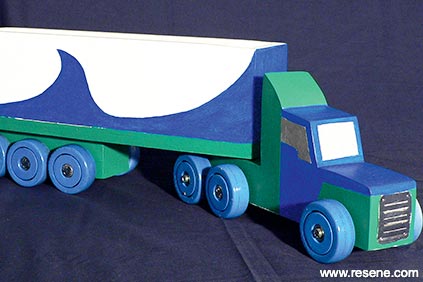 Painted woden truck