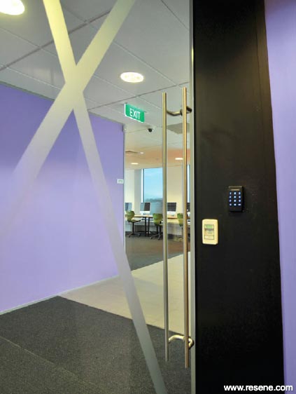 Purple entryway