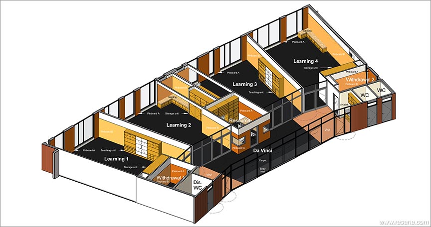 School floorplan rendering