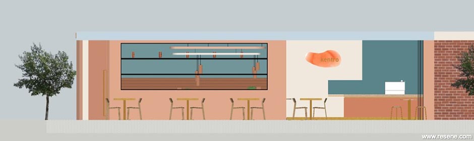 Cafe Kentro design rendering