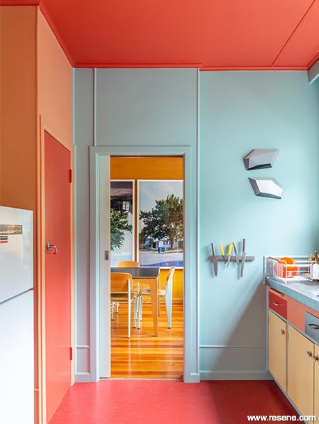 A colourful kitchen