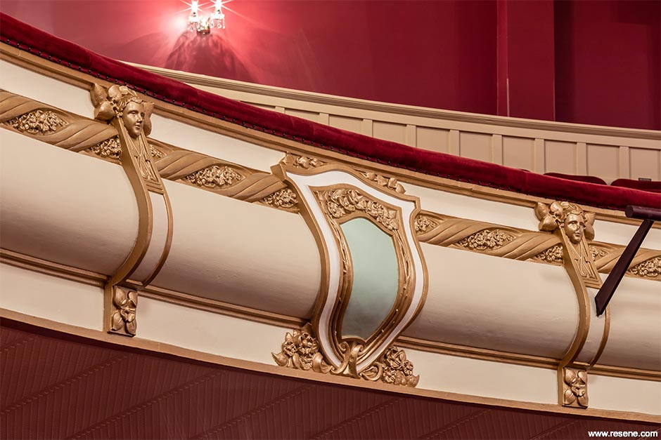 Red, white, and gold opera house interior