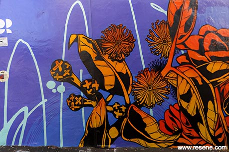 Turpentine blossom mural - street art 3