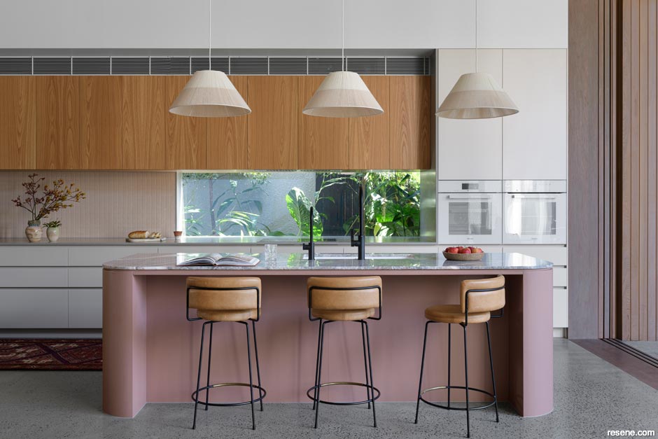 Berry House - kitchen, Resene Total Colour Residential Interior Colour Maestro Award