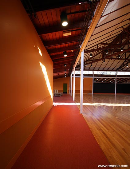Orange interior walls