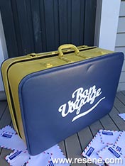 Paint an old suitcase 