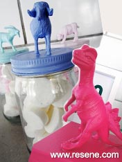 Make candy jars and dino bookends