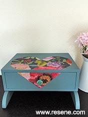 Furniture upcycle with wallpaper