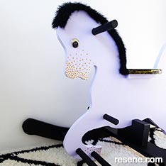 Paint a childs rocking horse