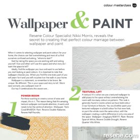 Wallpaper and paint