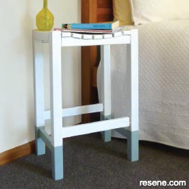 Refresh a wooden stool with a coat of paint