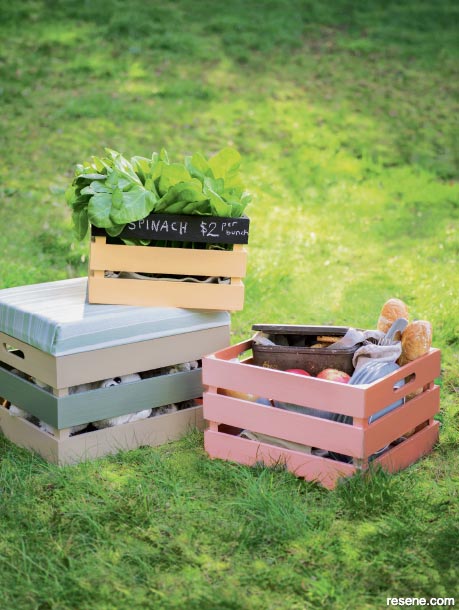 Upcycle crates to make market crates, picnic carriers and toy storage