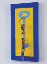 Wooden painted key hanger
