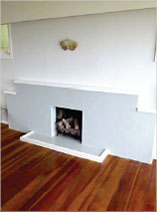 Paint a fireplace surrond