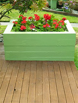 Paint a raised bed