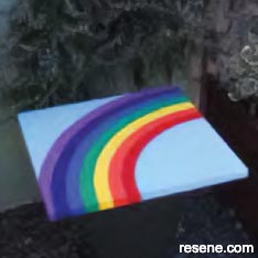 Rainbow bird table