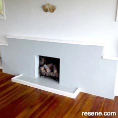 Painted fireplace